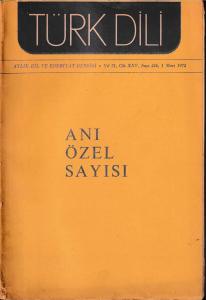 Türk Dili 246 Mart 1972 Anı Özel Sayısı