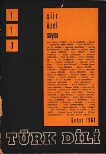 Türk Dili 113 Şubat 1961 Şiir Özel Sayısı