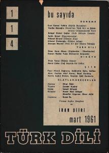 Türk Dili 114 Mart 1961 İran Şiiri