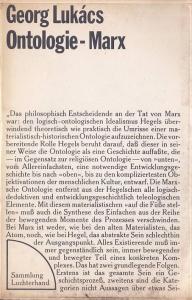 Ontologie Marx