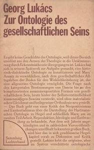 Zur Ontologie des gesellschaftlichen Seins